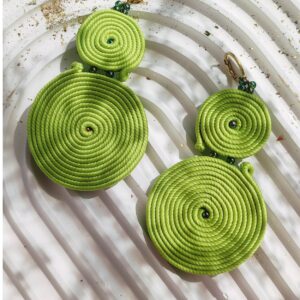 kolczyki koła limonka sutasz