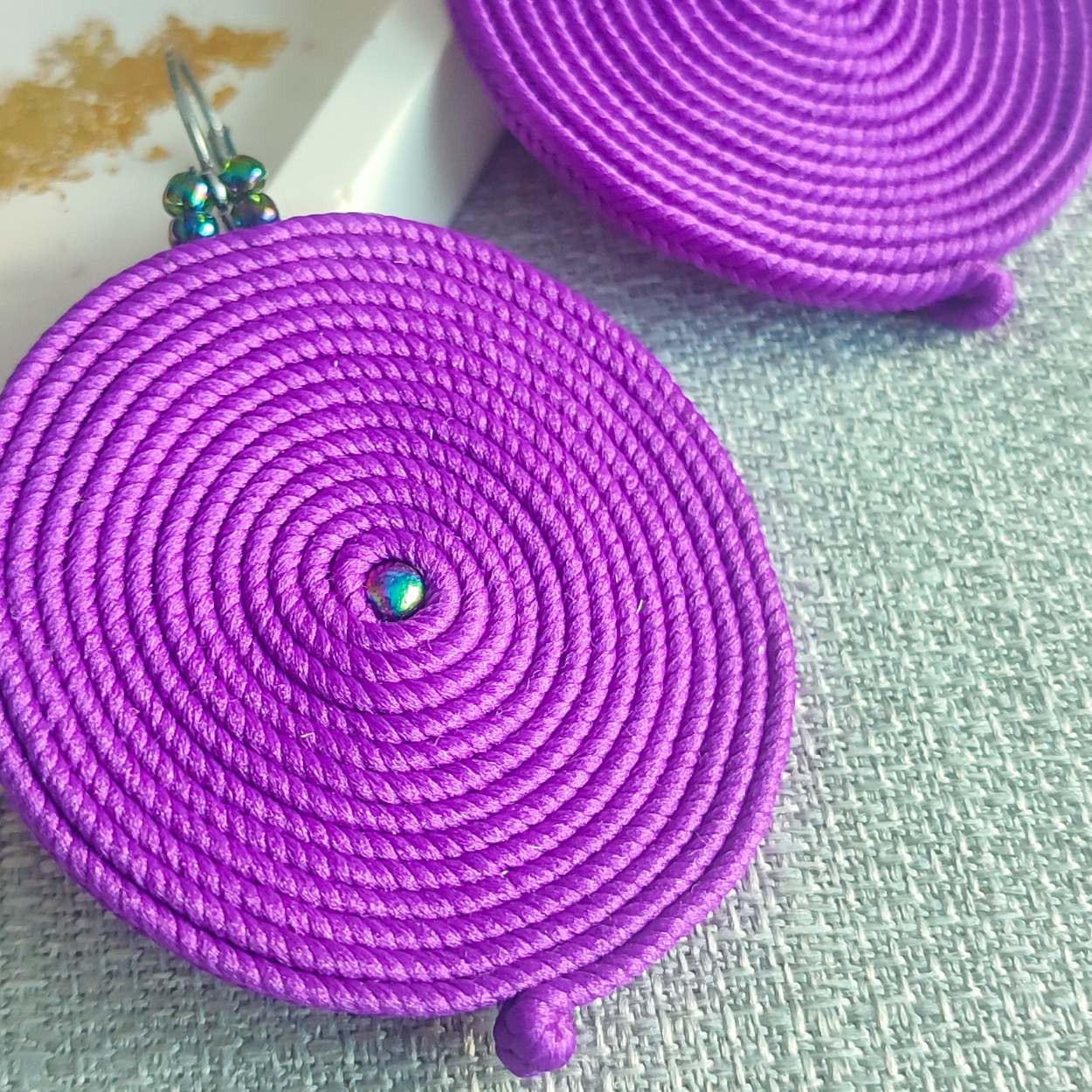 kolczyki fioletowe koła