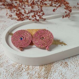 różowe złote małe kolczyki sztyfty