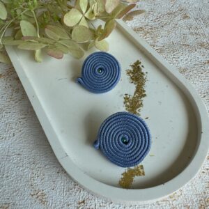 Kolczyki błękitne małe koła