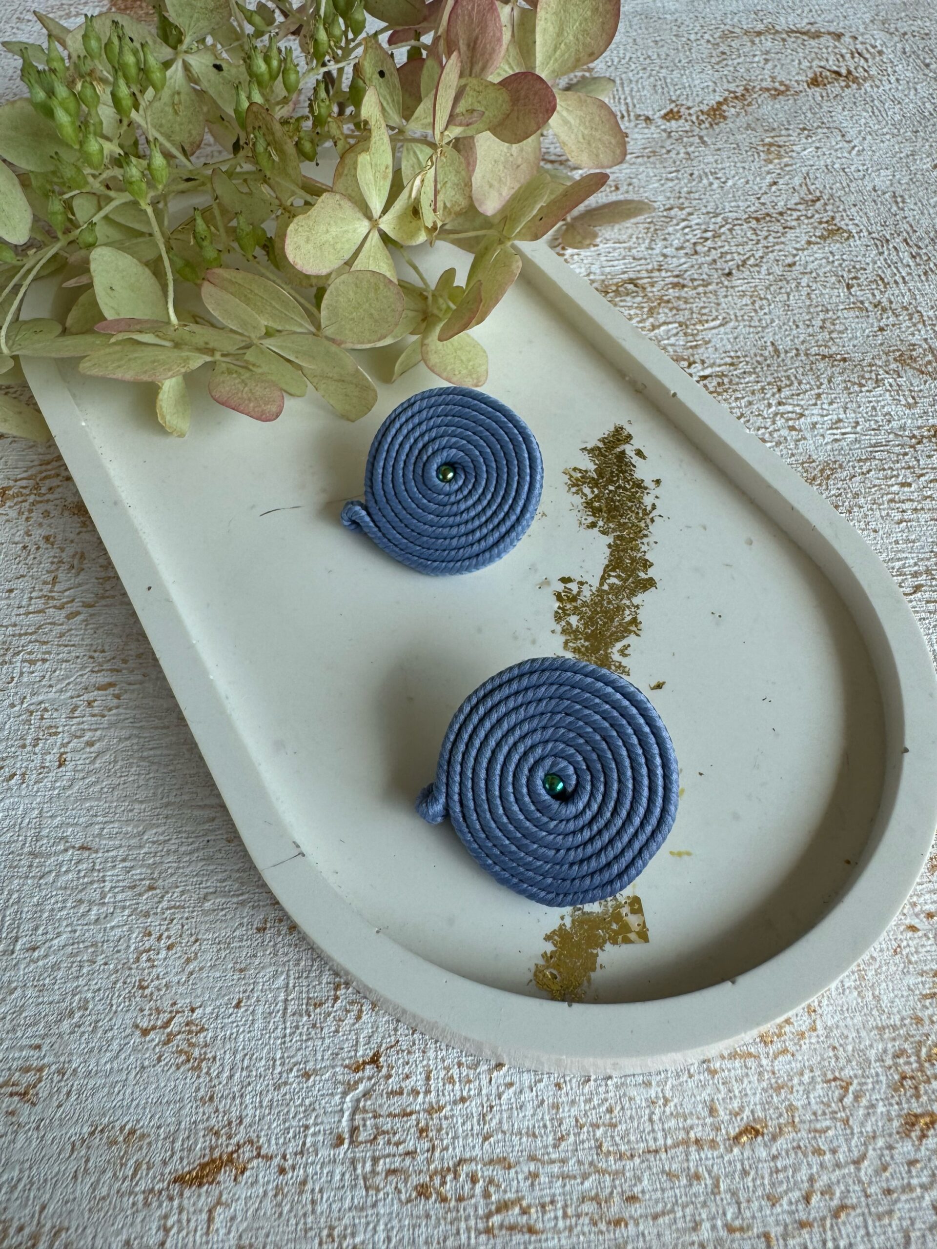 Kolczyki błękitne małe koła