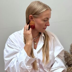 złoto rude kolczyki