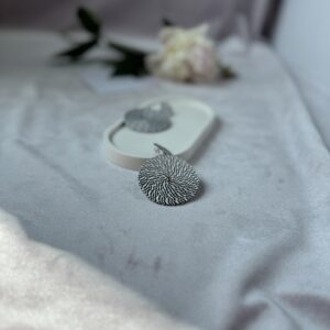 Duże kolczyki koła biało czarna mozaika